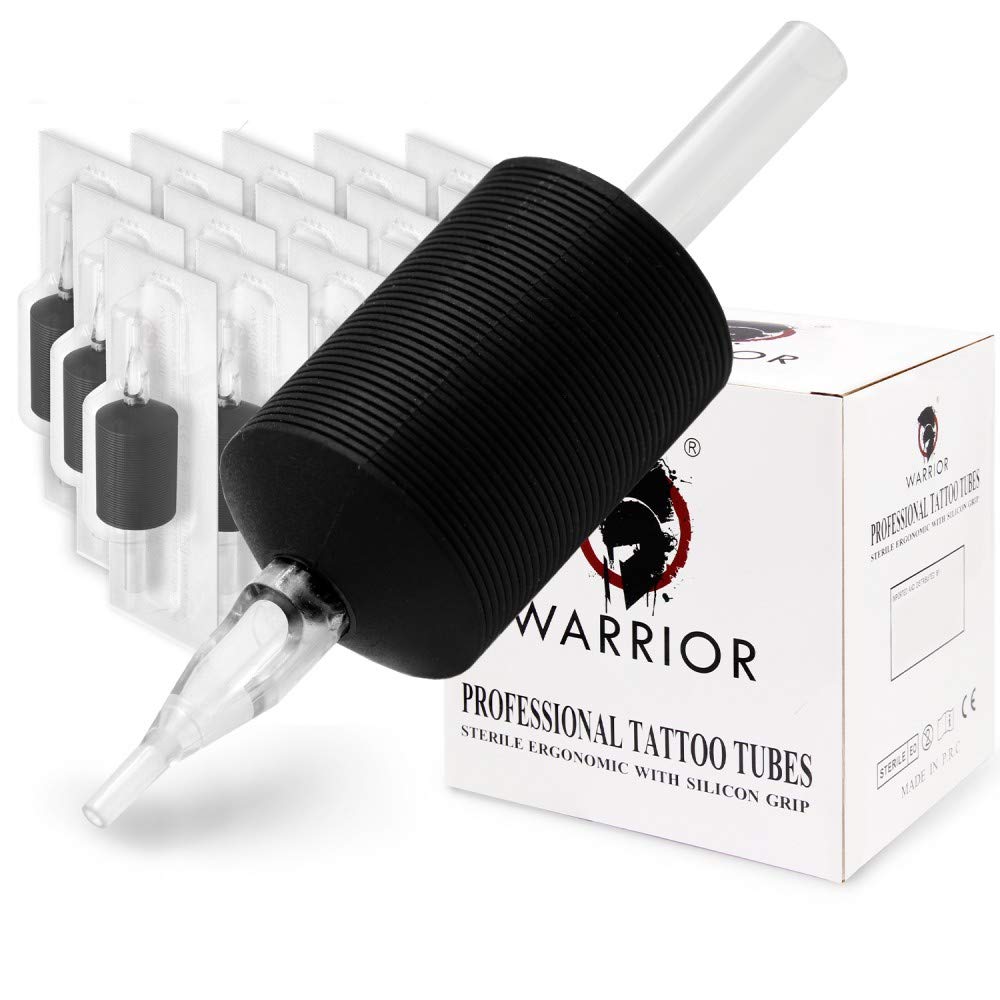 [Australia] - WARRIOR Tattoo Tubes/Disposable Tattoo Grip with Long Tip in Soft Rubber 30mm Round/Liner Shader Pack of 15 pcs (1.2/5R) 5R/30mm/15 pz 