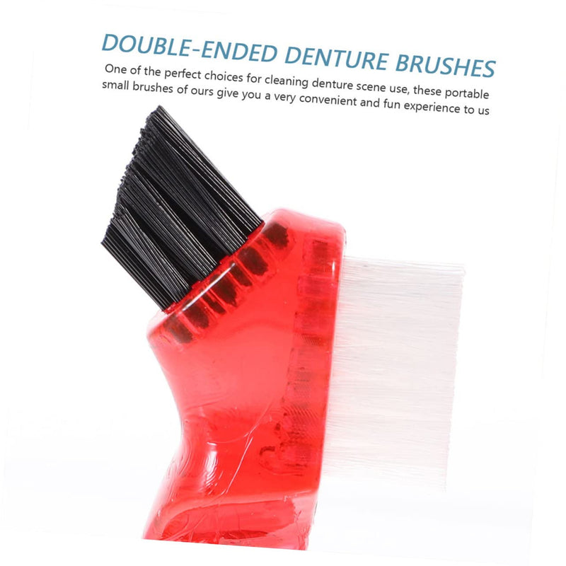 [Australia] - Healifty 3pcs Denture Toothbrush Multifunction Cleaning Brush Denture Toothbrushes Extra Soft Toothbrushes Hard Toothbrushes for Adults Cleaning Brushes for Oral Care Travel Denture Brush 1 Count (Pack of 1) Assorted Color 