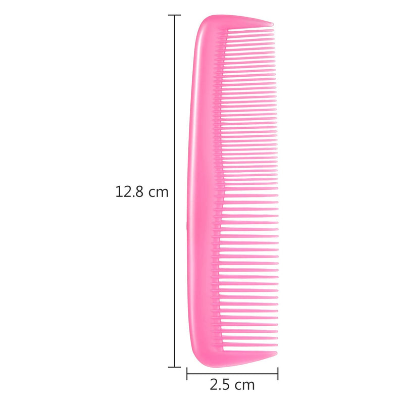 [Australia] - 24 Pieces Hair Combs Set Plastic Hair Comb for Women and Men, Fine Dressing Comb (Yellow, Purple, Green, Blue, Red, Pink) 