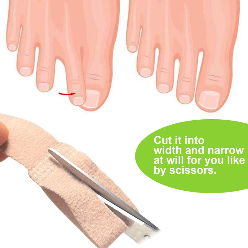 [Australia] - Reppkyh Broken Toe Wraps for Big Toes, 8 Pcs/Pack, Fabric Toe Splint Toe Cushioned Bandages for Help Broken Toes, Straightening Hammertoes, Overlapping Toes, Claw Toes and Broken Toes Color Fabric Toe 