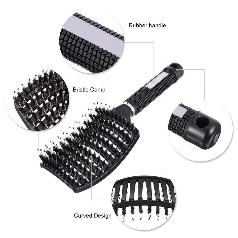 [Australia] - umorismo 3 Pack Hair Brush Vented Curved Brush Detangling Brush Hair Detangler Brush Styling Brush for Natural, Curly, Straight, Wet or Dry Hair 