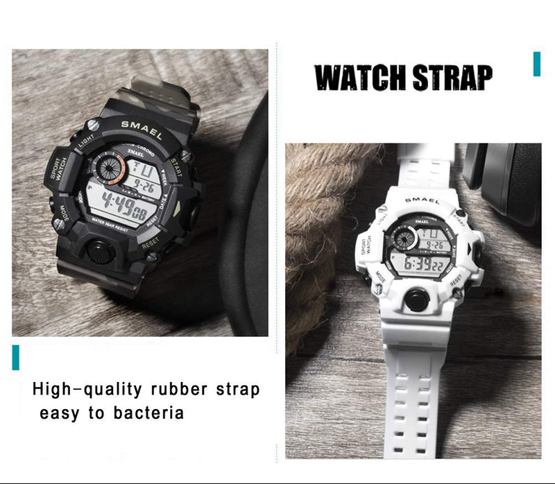 [Australia] - KXAITO Men's Watches Sports Outdoor Waterproof Military Watch Date Multi Function Tactics LED Alarm Stopwatch 00_Black 
