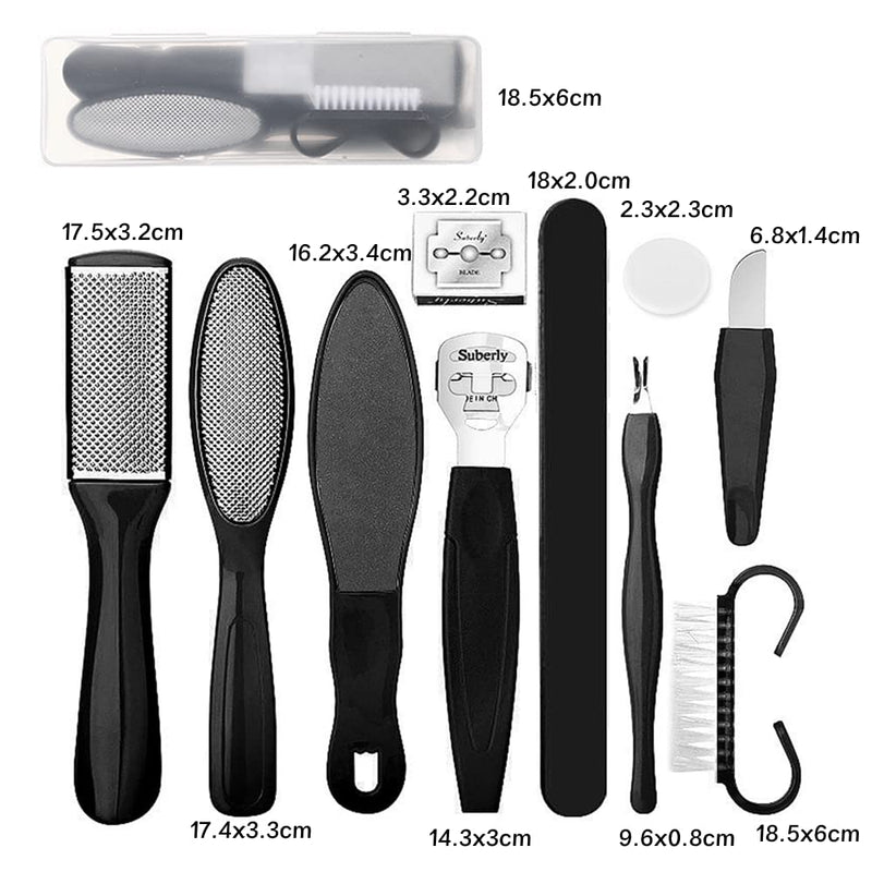 [Australia] - Foot Files for Hard Skin10 Pcs Multi Foot File Stainless Steel Feet Scrapers Hard Skin Remover Professional Foot Care Tool Foot Skin Removal Pedicure Set 