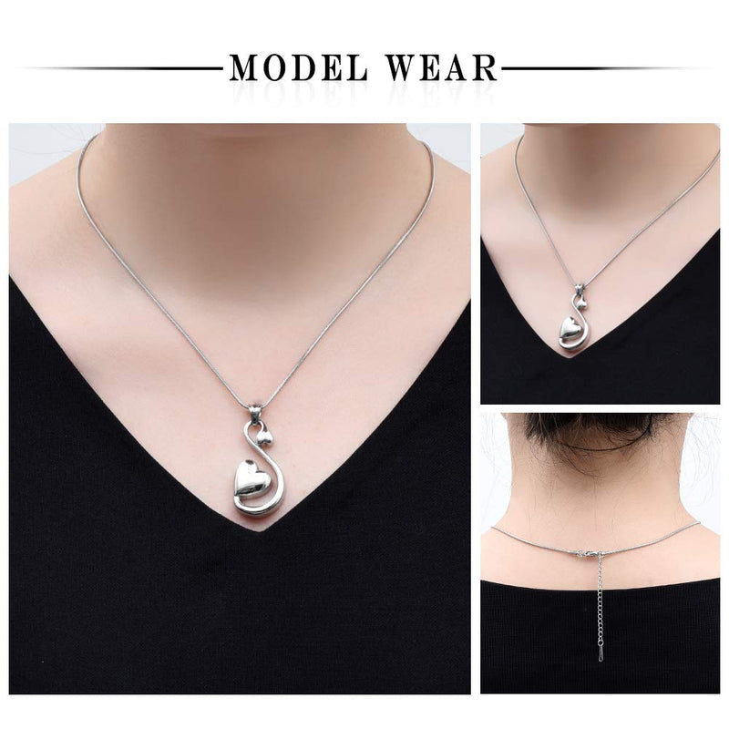 [Australia] - mingkejw Cremation Jewelry for Ashes Infinity Heart Urn Necklaces Keepsake Memorial Lockets Pendants for Human Ashes Holder for Women Men Silver 