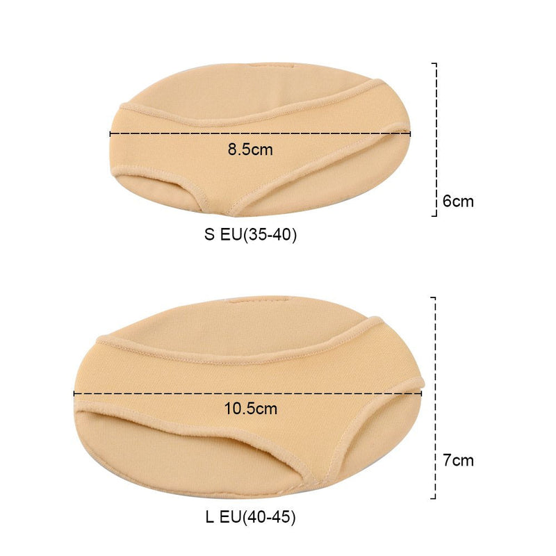 [Australia] - SOUMIT Metatarsal Pads - Soft Silicone Gel Foot Thongs, Forefoot Cushion Pads for Pain Relieve and Discomfort Sore Feet (EU40-45/ UK7-10.5) L UK7-10.5 Footpads 