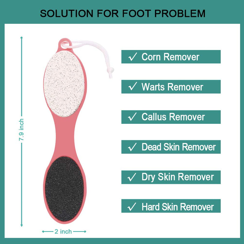 [Australia] - CAREHOOD Foot File Callus Remover - Multi Purpose 4 in 1 Feet Pedicure Tools with Foot Scrubber, Pumice Stone, Foot Rasp and Sand Paper for Home Foot Care (Red Pedicure Foot File) Red Pedicure foot file 