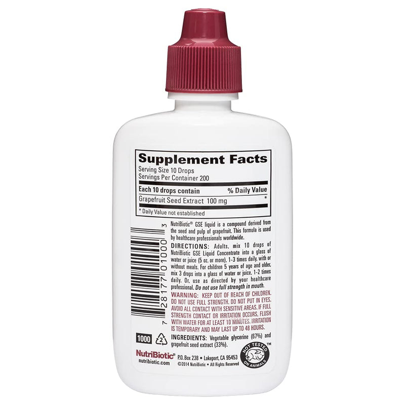 [Australia] - NutriBiotic – GSE, 2 Oz Liquid | The Original Grapefruit Seed Extract Premium Concentrate with Bioflavonoids | Potent Immune & Overall Health Support | Vegan, Gluten Free, Non-GMO 