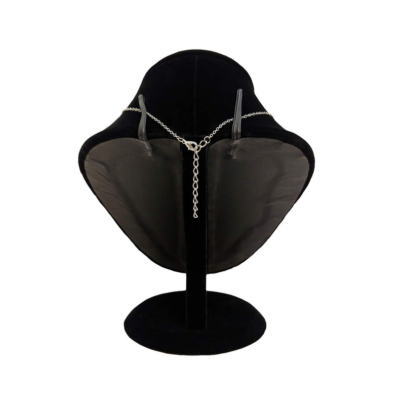[Australia] - Mooca Jewelry Display Necklace Chain Jewelry Bust Display Holder Stand, Necklaces Display Necklace Mannequin, Necklace Bust Jewelry Bust Stand, 8 1/4" Height, Black Velvet 