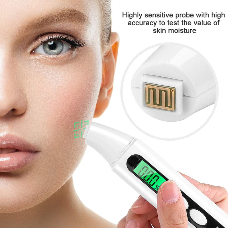 [Australia] - Skin Moisture Tester, Digital LCD Skin Face Moisture Oil Analyzer Face Skin Sensor Tester Oil Det 