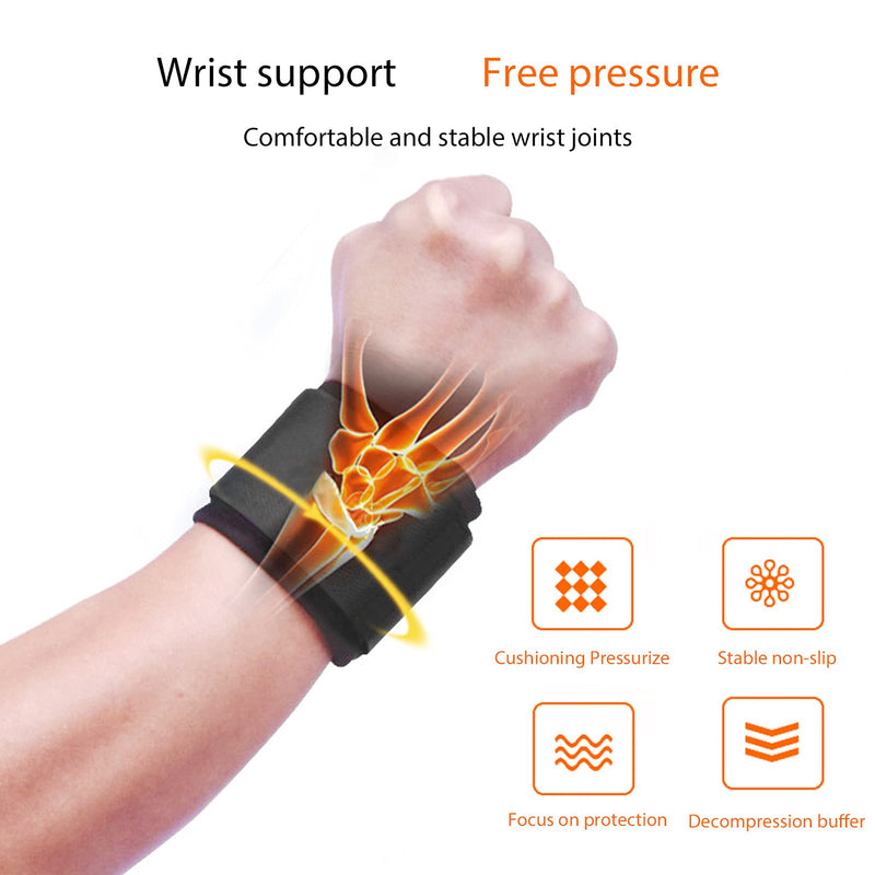 [Australia] - 2 Pack Wrist Brace for Working Out,Tennis Wrist Support,Adjustable Wristbands for Men,Arthritis Wrist Wraps,Wrist Straps for WeightLifting,Pain Relief Carpal Tunnel,Non-pilling, High Elasticity 