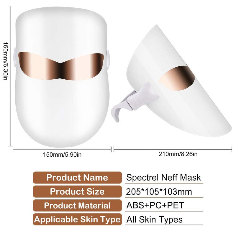 [Australia] - Yofuly USB LED Face Light Therapy Mask, 3 Colours Red, Blue and Orange Skin Wrinkle Face Skin Care for Salon Home Use 