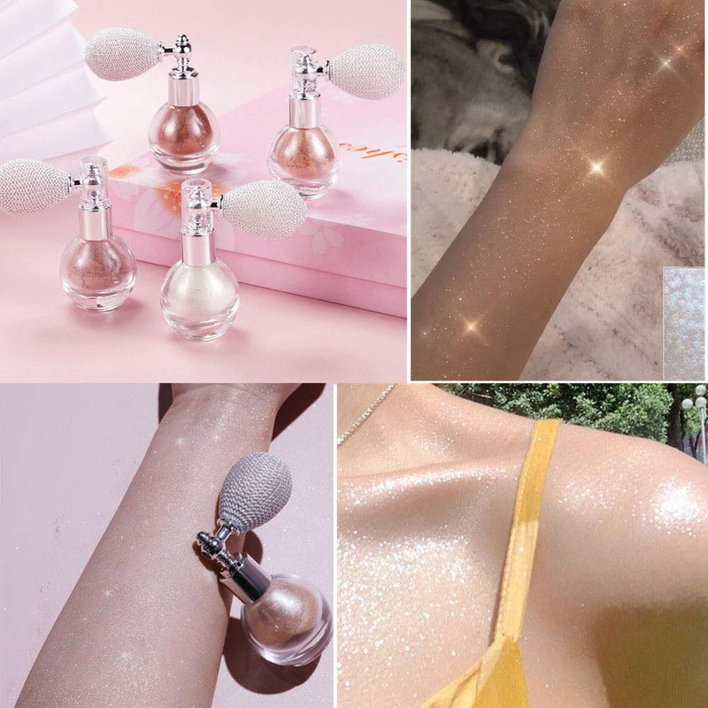 [Australia] - Highlighter Powder Spray, Body Glitter Face High Gloss Spray Shimmer Sparkle Powder Makeup Spray Bronze 