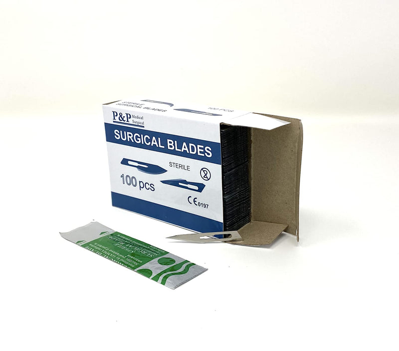 [Australia] - Disposable Surgical Scalpel Blades Sterile High Grade Carbon Steel 2.1% 10xx Individually Foil Wrapped by P&P MEDICAL SURGICAL Size 11 Box of 100 