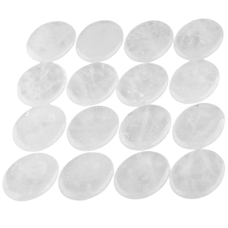 [Australia] - Shanxing Rock Quartz Thumb Worry Stone,Pocket Palm Stones Crystal Healing Reiki Meditation Stress Relief Pack of 2 