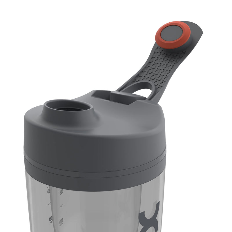 [Australia] - PROMiXX Pro Shaker Bottle | Rechargeable, Powerful for Smooth Protein Shakes | includes Supplement Storage - BPA Free | 600ml Cup (Graphite Gray) Graphite Gray 