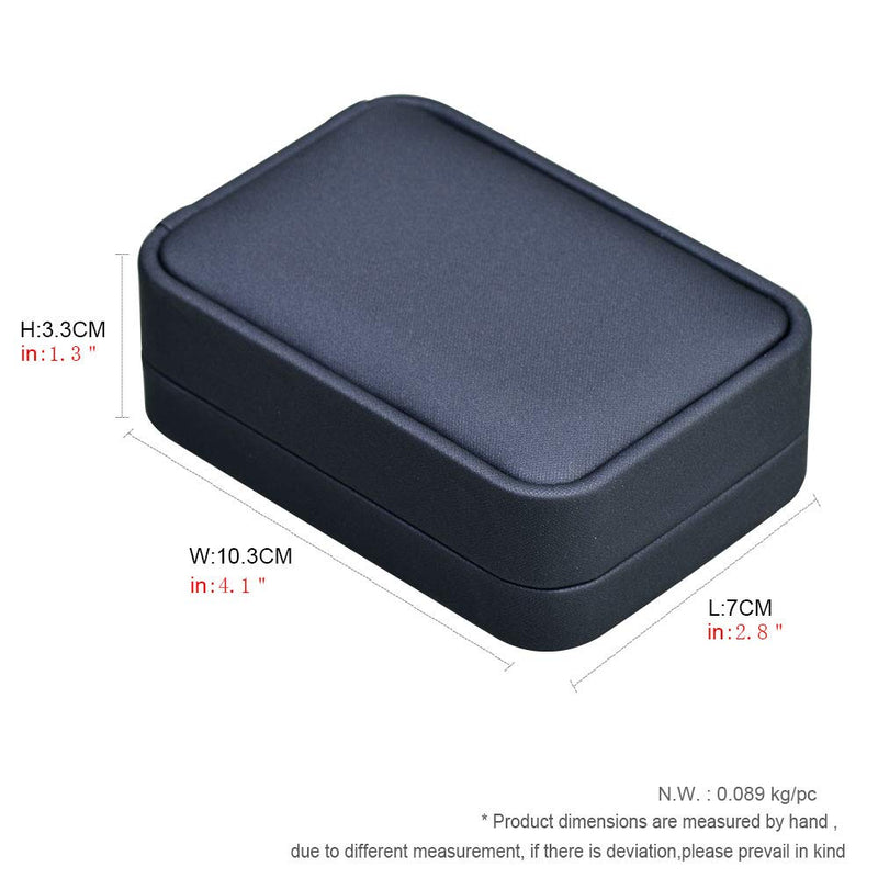 [Australia] - Woodten Blue Round Corner PU Leather Ring Box Jewelry Necklace Earring Bracelet Gift Jewelry Packaging Box WH089 (Pendant Box) Pendant Box 