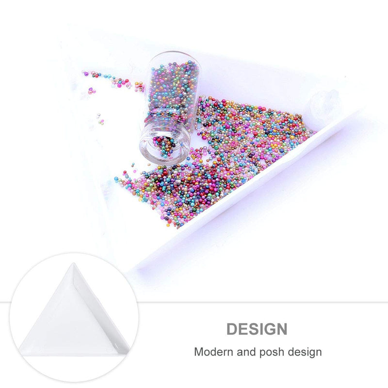 [Australia] - Artibetter 10PCS Plastic Triangle Bead Sorting Trays Nail Art Tray Jewelry Picking Plates for Diamond Jewelry 
