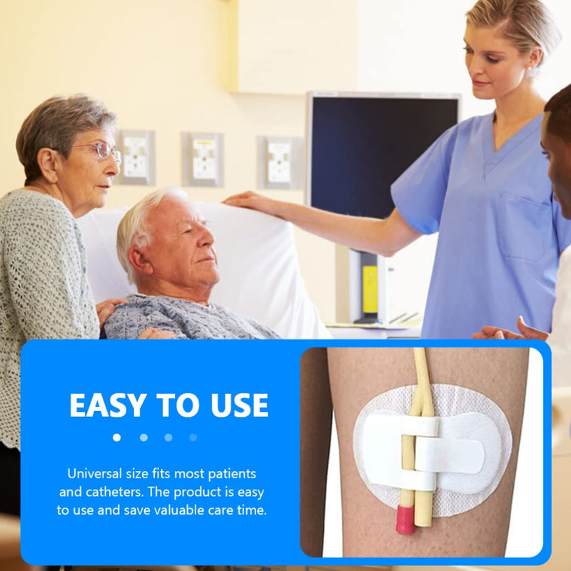 [Australia] - EXCEART Catheter Tube Holder 20Pcs Catheter Fixation Stickers Catheter Stabilization Device Catheter Tube Fixing Tapes 