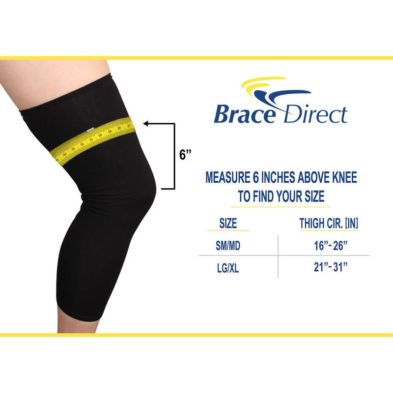 [Australia] - Knee Brace Undersleeve Closed Patella Protects Skin from Abrasions and Irritations, Easy to Use, Comfortable, Breathable, Lightweight, Flexible, and Non Slip Material by Brace Direct Large/X-Large (Pack of 1) 