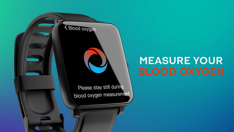[Australia] - 3Plus Smart Watch Built-in Fitness Tracker with Heart Rate and Blood Oxygen Monitor,Sleep Monitor Waterproof Smartwatch HD Color Touchscreen for Men Women Compatible with iPhone & Android Vibe Lite-Black 