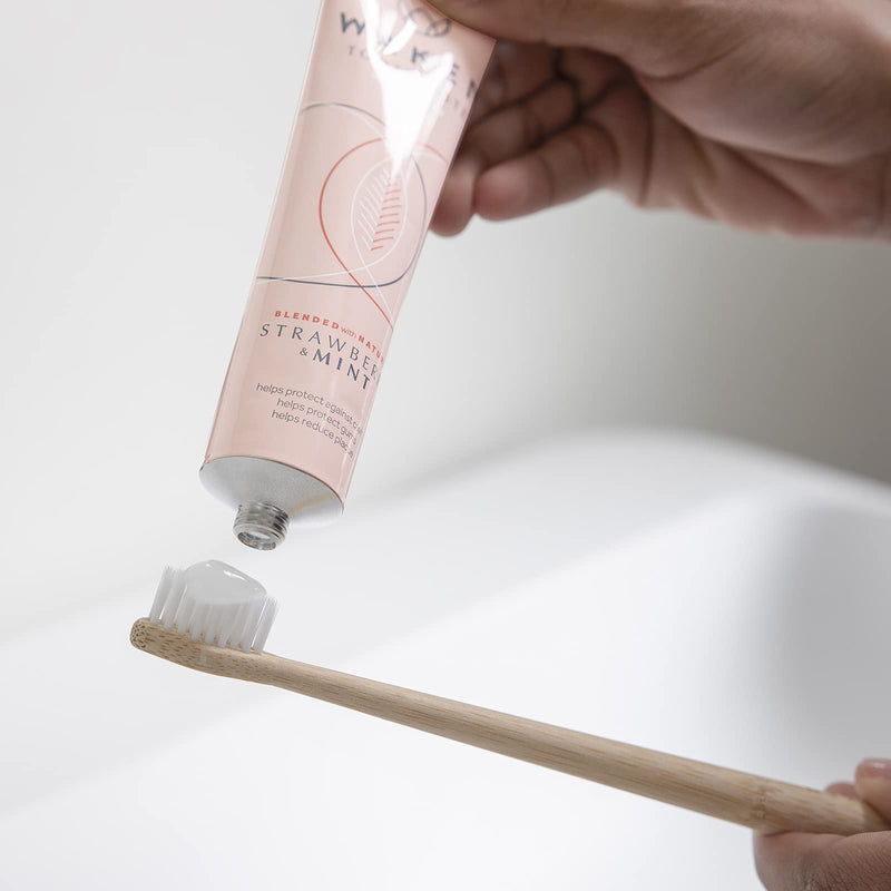 [Australia] - Waken, x1, White Soft Bristle Bamboo Toothbrush, Biodegradable Natural Bamboo Handle, Eco Toothbrush Soft, Eco-Friendly Dental Brushes, Bamboo Vegan Toothbrush 