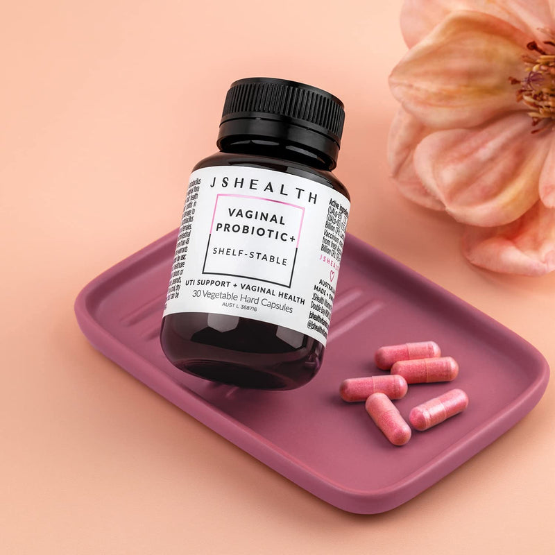 [Australia] - JSHealth Vitamins Vaginal Probiotic Supplement - Supports Urinary and Vaginal Health – Shelf Stable Yeast Infection Treatment for Women (30 Capsules) 