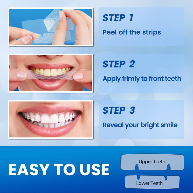 [Australia] - Teeth Whitening Strips, Tooth Whitening Kits, at Home Teeth whitening Strips,Sensitive Teeth Whitening Strips Teeth Whitener 14 Packs 28 Pcs 