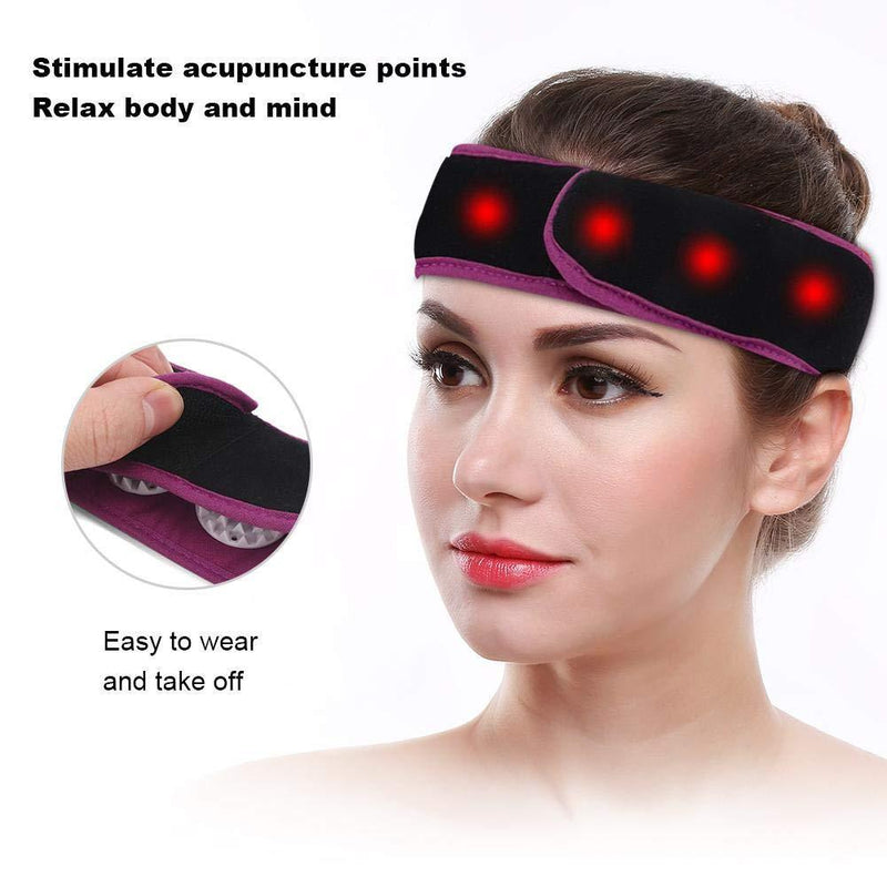 [Australia] - Portable Acupuncture Headband, Head Massage for Head Pain Relief, Yoga Fitness Daily Use Acupuncture Head Massager(Purple) Purple 