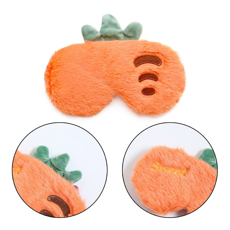 [Australia] - 2 Pcs Plush Fluffy Sleep Eye Mask Cute Cartoon Vegetable Sleep Eye Mask Elastic Sleep Eye Mask for Travel Office Home Sleeping 