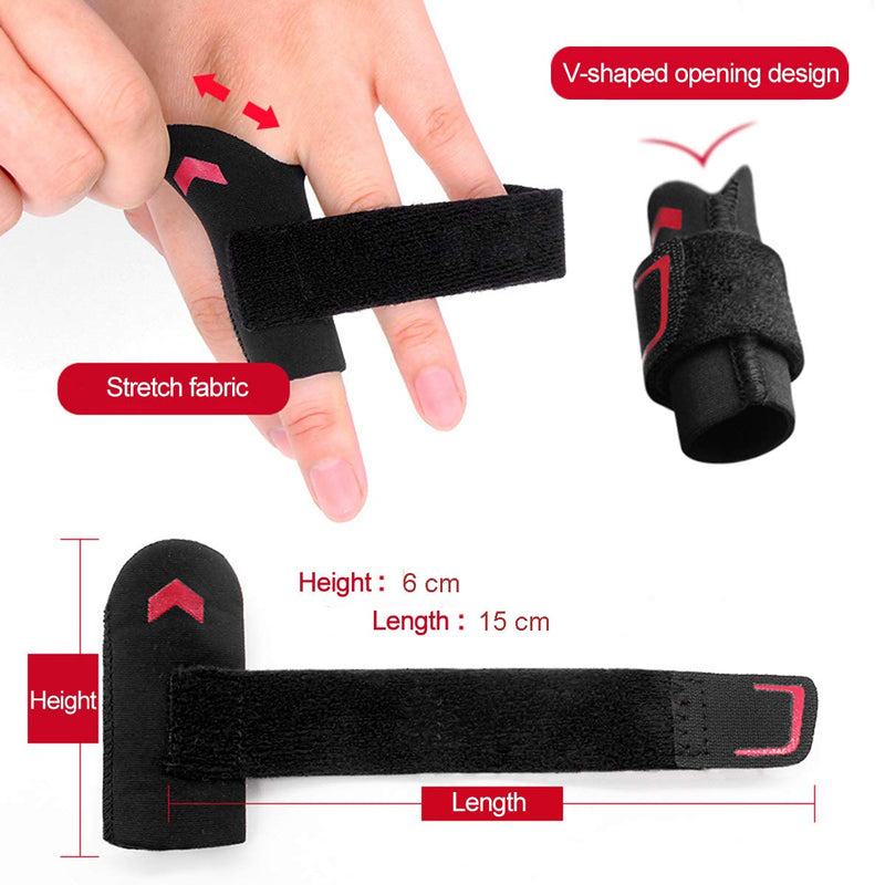 [Australia] - VHOPMORE Neoprene Finger Splint Wraps Adjustable Finger Brace Trigger Finger Buddy Splints Mallet Finger Guards for Arthritis Sport Finger Support Sleeves Protector for Basketball Volleyball Tennis 