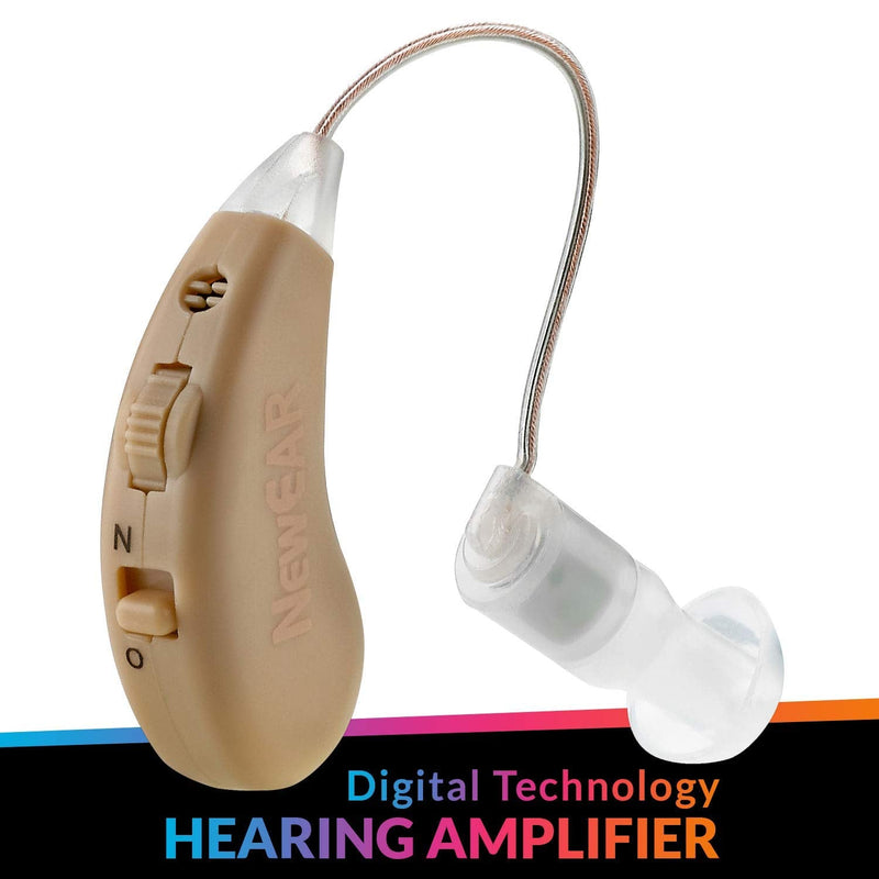 [Australia] - Digital Hearing Amplifier - (Pair of 2) Noise Cancelling with One Touch Volume Control, No Programming Required, Near-Invisible Behind The Ear, Upgraded 2019 Design & Rechargeable USB Dock by MEDca 