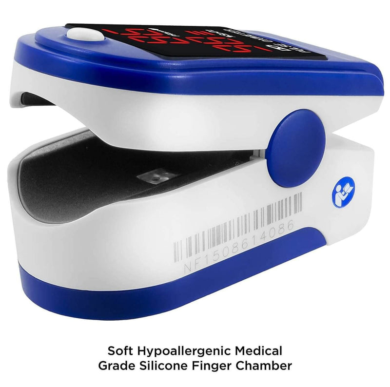 [Australia] - FaceLake ® FL400 Pulse Oximeter Fingertip with Carrying Case, Batteries, Lanyard, and Warranty (Blue) 