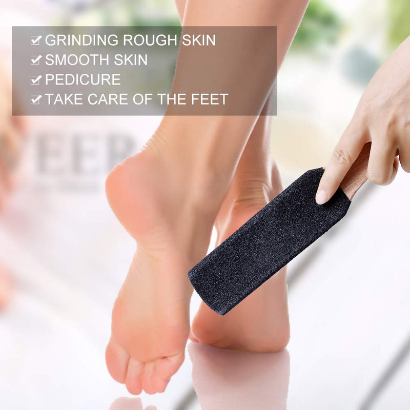 [Australia] - Natural Pumice Stones for Feet, Premium Exfoliator & Foot File,Foot File Callus Remover Foot Cracked Heels,Dead Skin,Hard Skin (Black) Black 