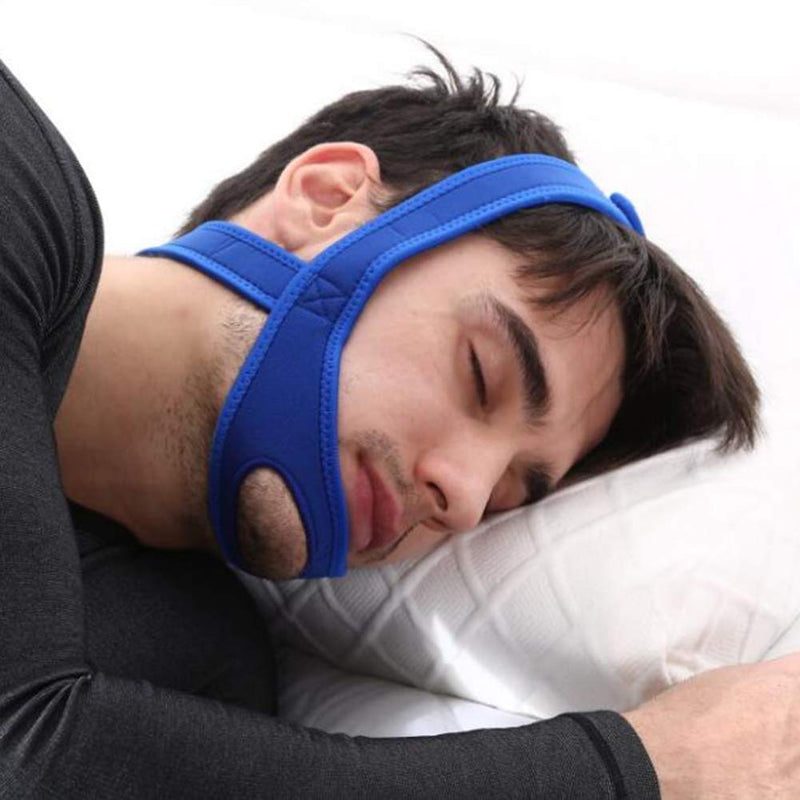 [Australia] - Chin Strap Snoring Anti Snoring Chin Strap, Anti Snoring Chin Strap, Sleep Aid Anti Snoring, Anti Snoring Solutions Belt, Snoring Stop Belt, 2 Colors (Blue) Blue 