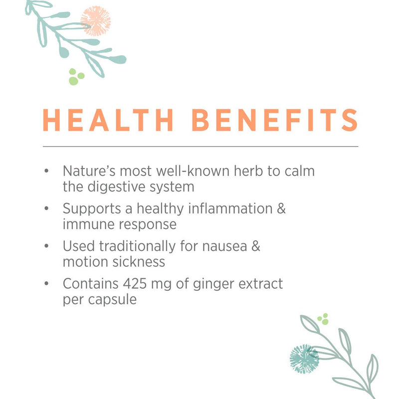 [Australia] - Pure Synergy SuperPure Ginger Extract | 60 Capsules | Made with Organic Ingredients | Non-GMO | Vegan | with 425 mg of Ginger Extract 