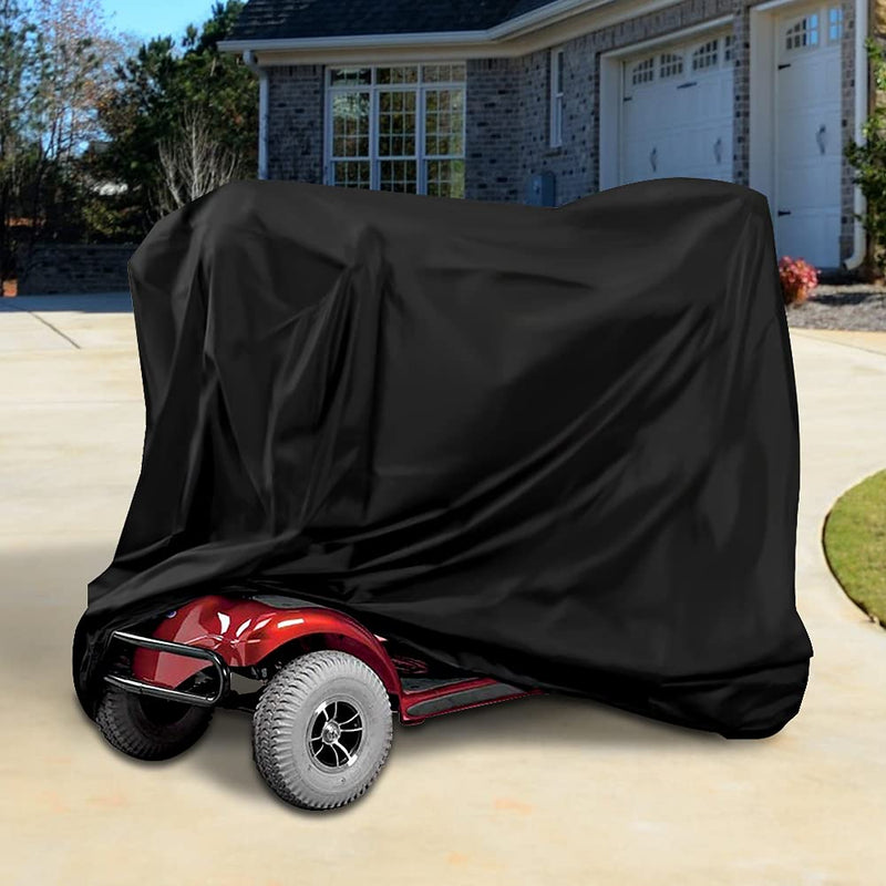 [Australia] - Heavy Duty Mobility Scooter Cover with Storage Bag, 190D Oxford Waterproof Anti-uv Wheelchair Storage Cover Anti Dust Motorbike Protect Cover for Most Mobility Scooter (140*66*91 cm) 140*66*91 cm 