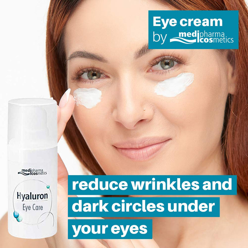 [Australia] - Medipharma Cosmetics Hyaluron Eye Care Cream - Reduces Wrinkles, Dark Circles & Puffing - Paraben Free - Moisturizer - Suitable For Dry, Sensitive Skin - 15 ML 