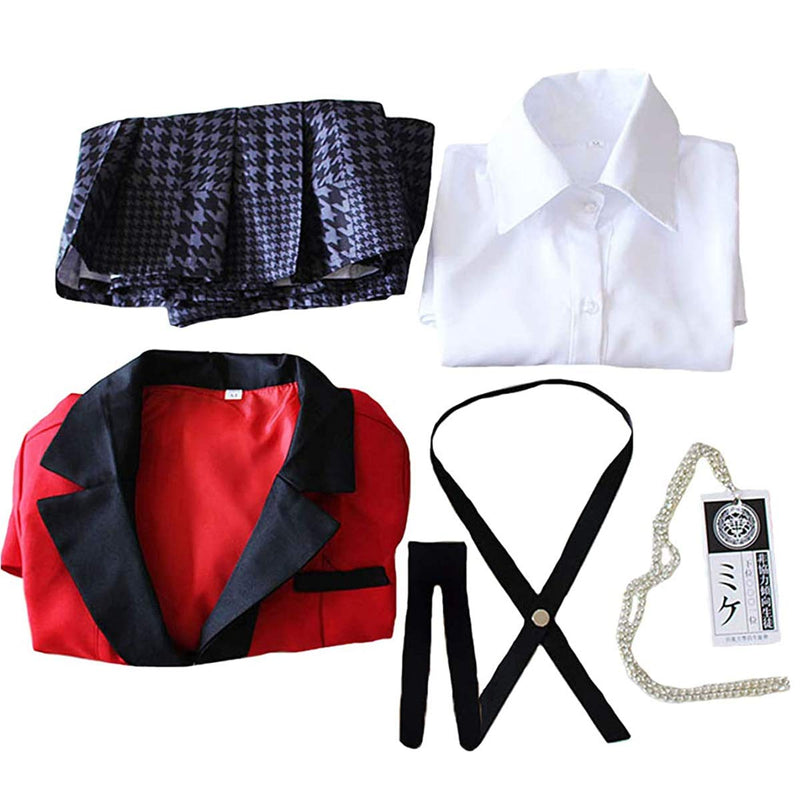 [Australia] - Rickem Anime Kakegurui Jabami Yumeko Costume Yomoduki Runa Momobami Kirari School Uniform Cosplay Full Set for Women X-Small Jabami Yumeko Full Set 