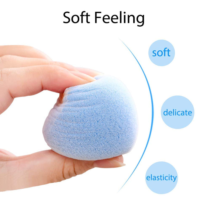 [Australia] - Beauty Microfiber Sponge Blender - Non Latex and Vegan Makeup Sponge -Velvet Feeling-Flawless For Powder,Cream or Liquid Application -Face&Body-Wet & Dry Use-Avoid The Waste Of Cosmetics-One Piece 