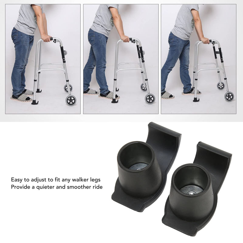 [Australia] - Socobeta 1 Pair Walker Ski Glides, Walking Frame Caddy Rubber Safety Moving Prevent Slip Coaster Skis, 33mm / 1.3inch Outer Diameter 