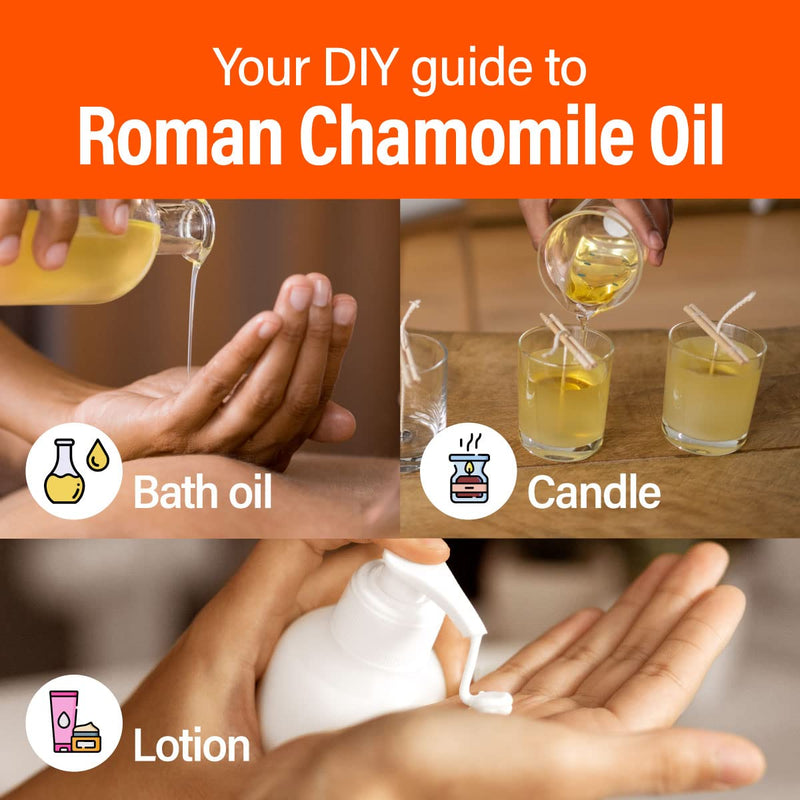 [Australia] - H’ana Roman Chamomile Essential Oil (1.02 Oz) – Floral, Skin-Soothing and Calms Stress – Pure, Natural Roman Chamomile Oil 30 ml (Pack of 1) 