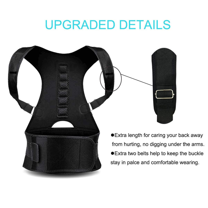 [Australia] - Magnetic Therapy Posture Support Back Brace -FDA Approved Medical Grade Adjustable Posture Corrector Brace Shoulder Back Support Belt- Relieves Neck, Back and Spine Pain (XXL) 