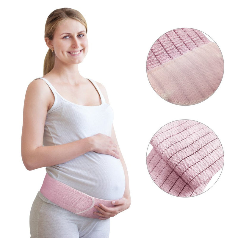 [Australia] - Bracoo Maternity Belt - Adjustable Belly Band for Pregnancy - Relieve Tired Muscles, Support for Prenatal and Postpartum Comfort, MS61, Pink, One Size One Size (Pack of 1) 