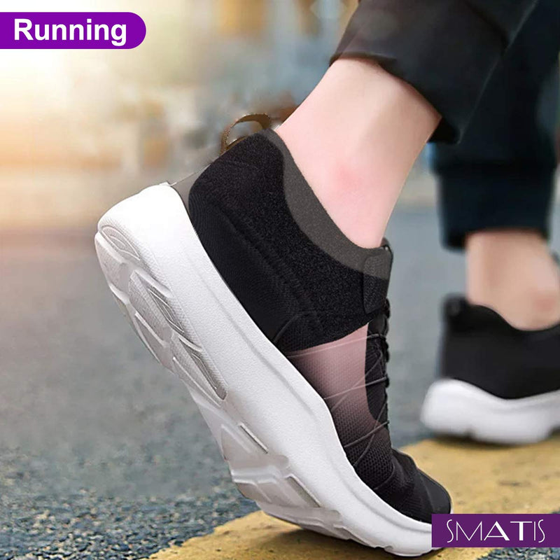 [Australia] - SMATIS Heel Protectors, Heel Cups for Plantar Fasciitis, 2PCS Heel Cushion for Achilles Tendonitis Bone Spur Aching Feet Relieve Heel Pain(Size: Women 6-11 + Men 6-10) Black 