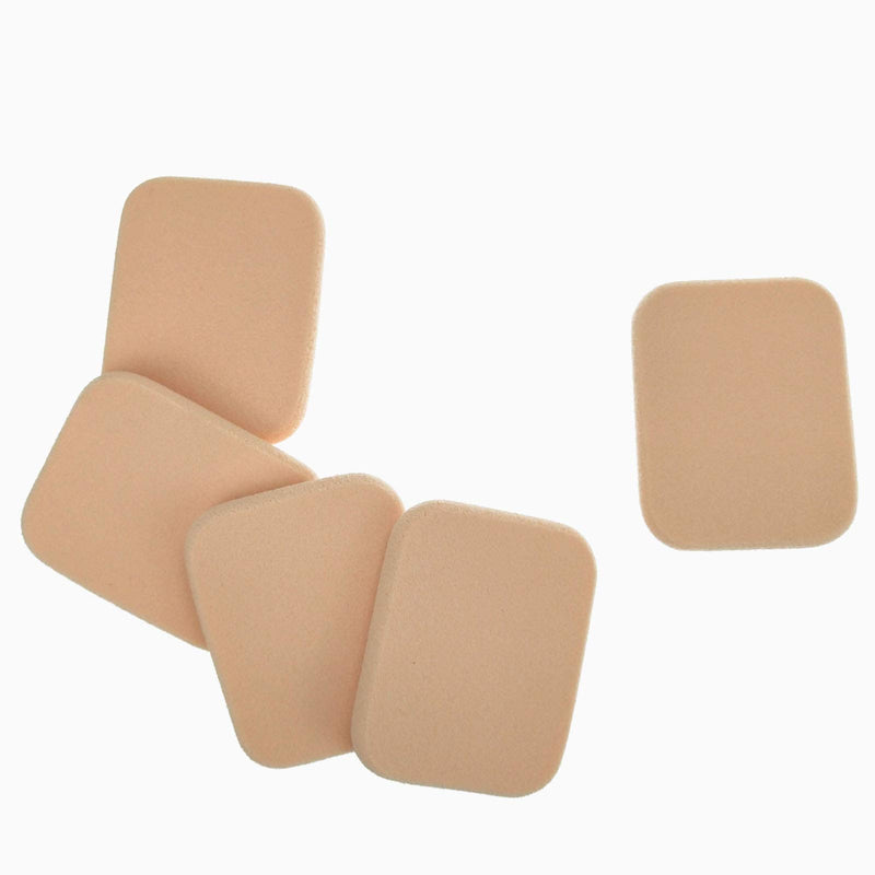 [Australia] - 25 Pcs Women's Square Soft Makeup Beauty Eye Face Foundation Blender Facial Smooth Powder Puff Cosmetics Blush Applicators Sponges Use for Dry and Wet 