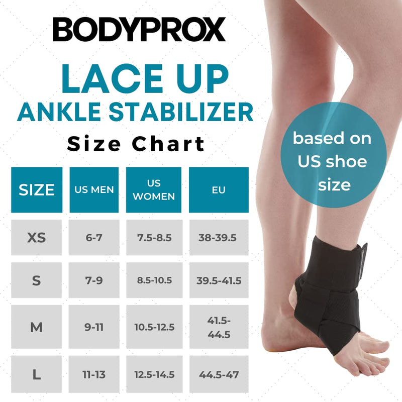 [Australia] - Ankle Brace for Women and Men, Lace Up Ankle Support Brace Stabilizer for Sprained Ankle (X-Small) XS 