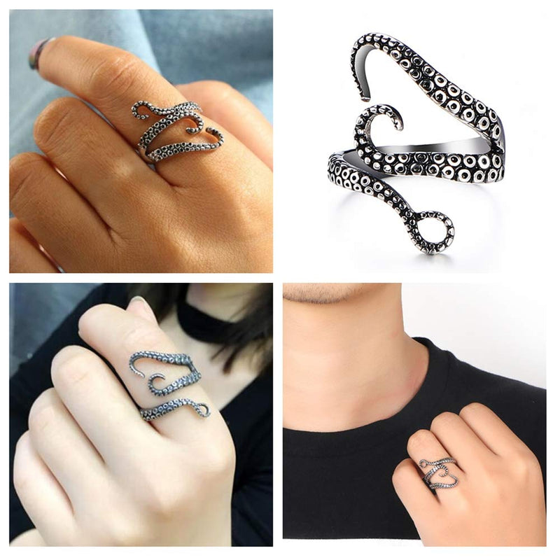 [Australia] - NNIOV 41Pc Fashion Boho Knuckle Rings Set for Women Girls Men, Vintage Retro Crystal Bohemian Midi Rings, Joint Nail Band Cuff Toe Statement Finger Rings, Snake Octopus Elephant Feather (41 Pcs a set) 
