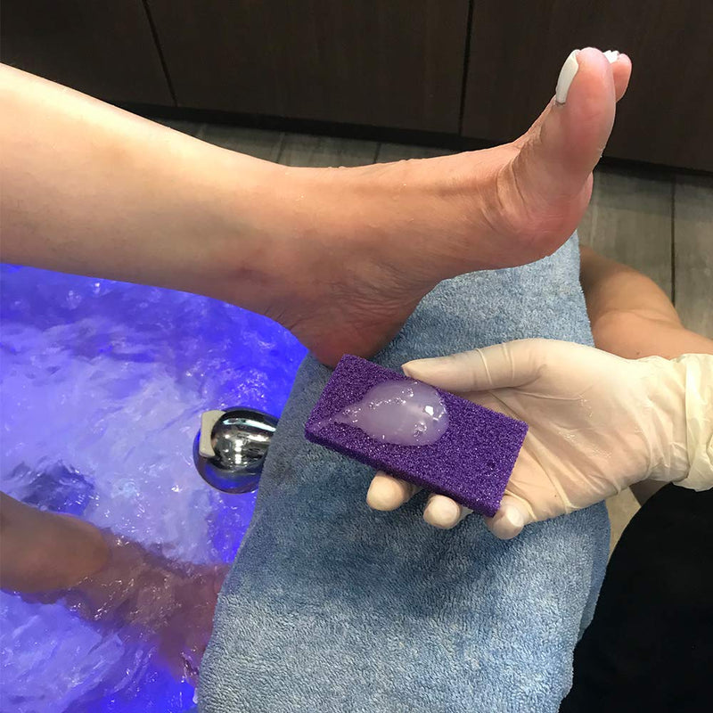 [Australia] - Disposable Pedicure Scrubber Callus Remover Pumice Stone for Foot Care Purple Coarse, 40 PCS 