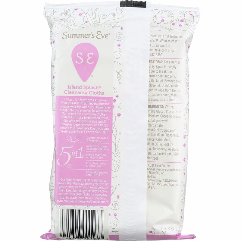 [Australia] - Summers Eve Cleansing Cloths 32 Count Island Splash (2 Pack) 