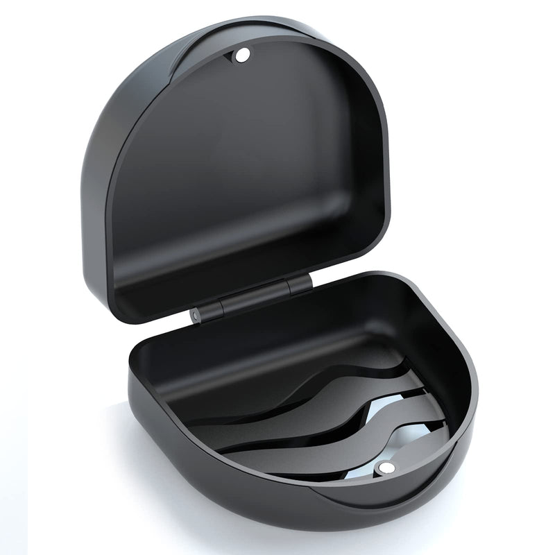 [Australia] - BVN Retainer Case Denture Box: Slim Braces Case, Orthodontic Dental Case, Mouth Guard Case, Denture Box, Teeth Aligner Case, Night Guard Case Container Storage Holder Black B. Schwarz 1 Stück 